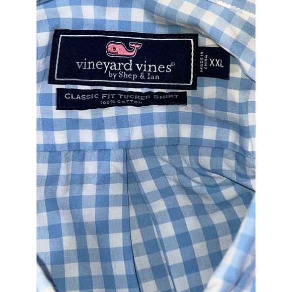 Vineyard Vines Whale Shirt Mens XXL Plaid Button Down Long Sleeve - Picture 4 of 9